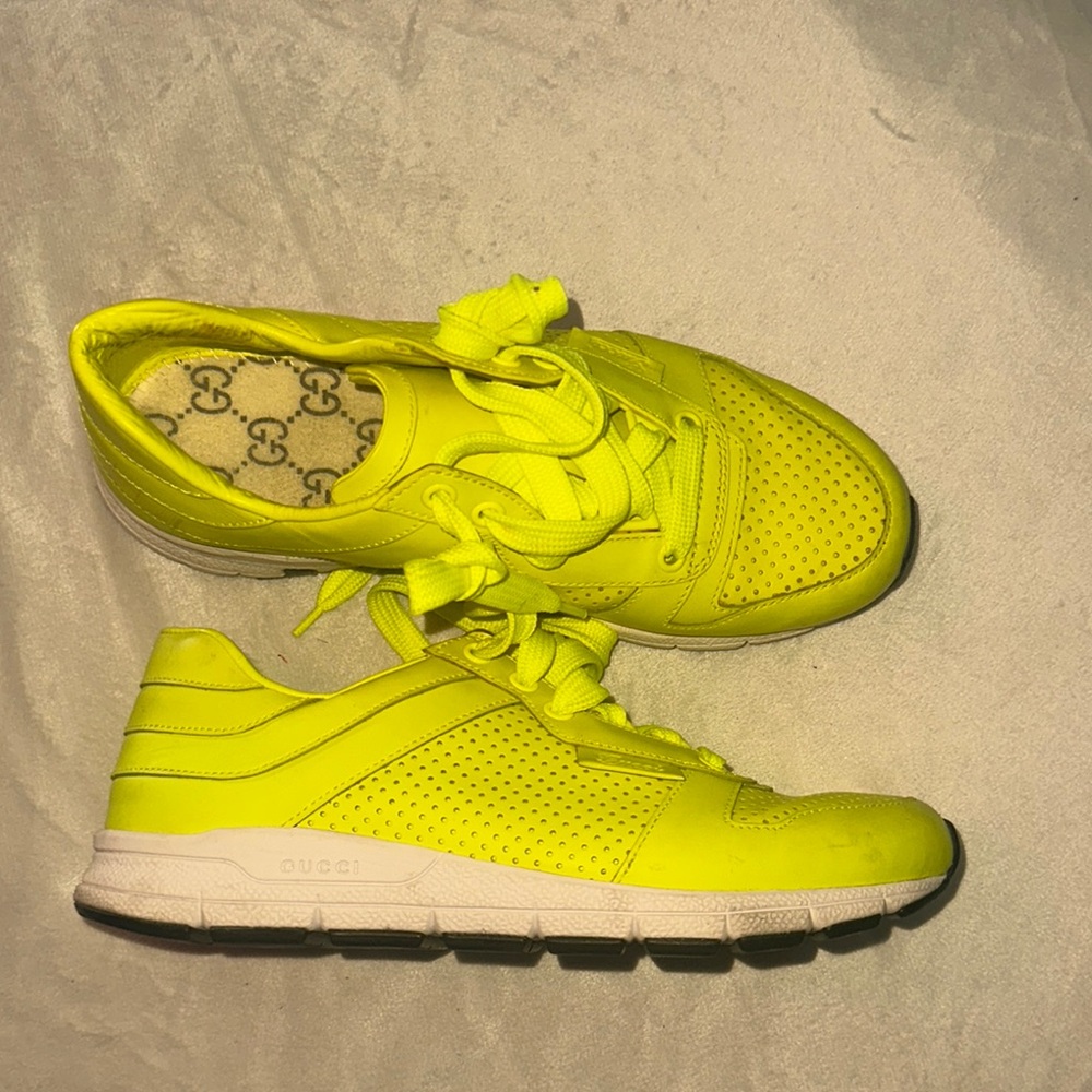 Gucci Bright Yellow Athletic Shoes